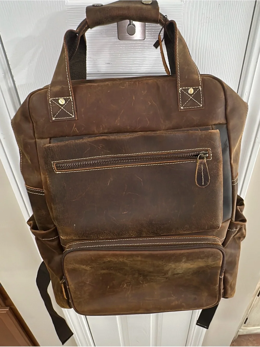 TIDING Leather 16 Inch Laptop Backpack for Office Weekends or Daily (bags22)